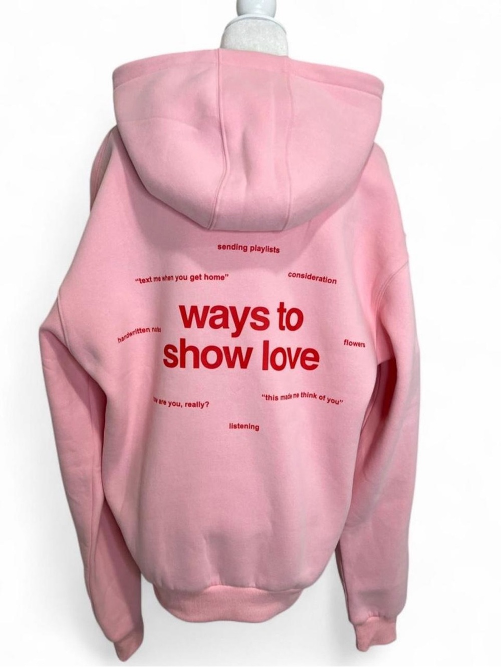 Pink "ways to show love" Comfrt Graphic Hoodie